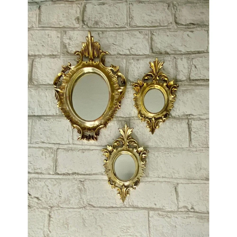 Vintage Gold Mirrors...Set of 3